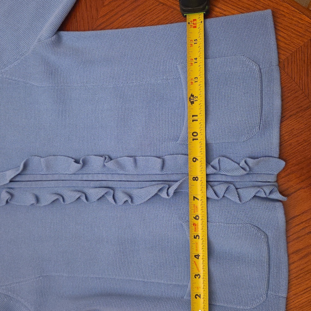 NWOT Talbots Ruffled Zip-Up Cardigan - Picture 7 of 9